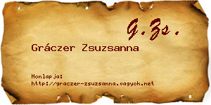Gráczer Zsuzsanna névjegykártya